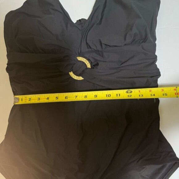 SPANX NEW Bayside Halter Ruched Shaping 1PC Swimsuit Ring Buckle Slimming Pad 18 - Picture 16 of 16